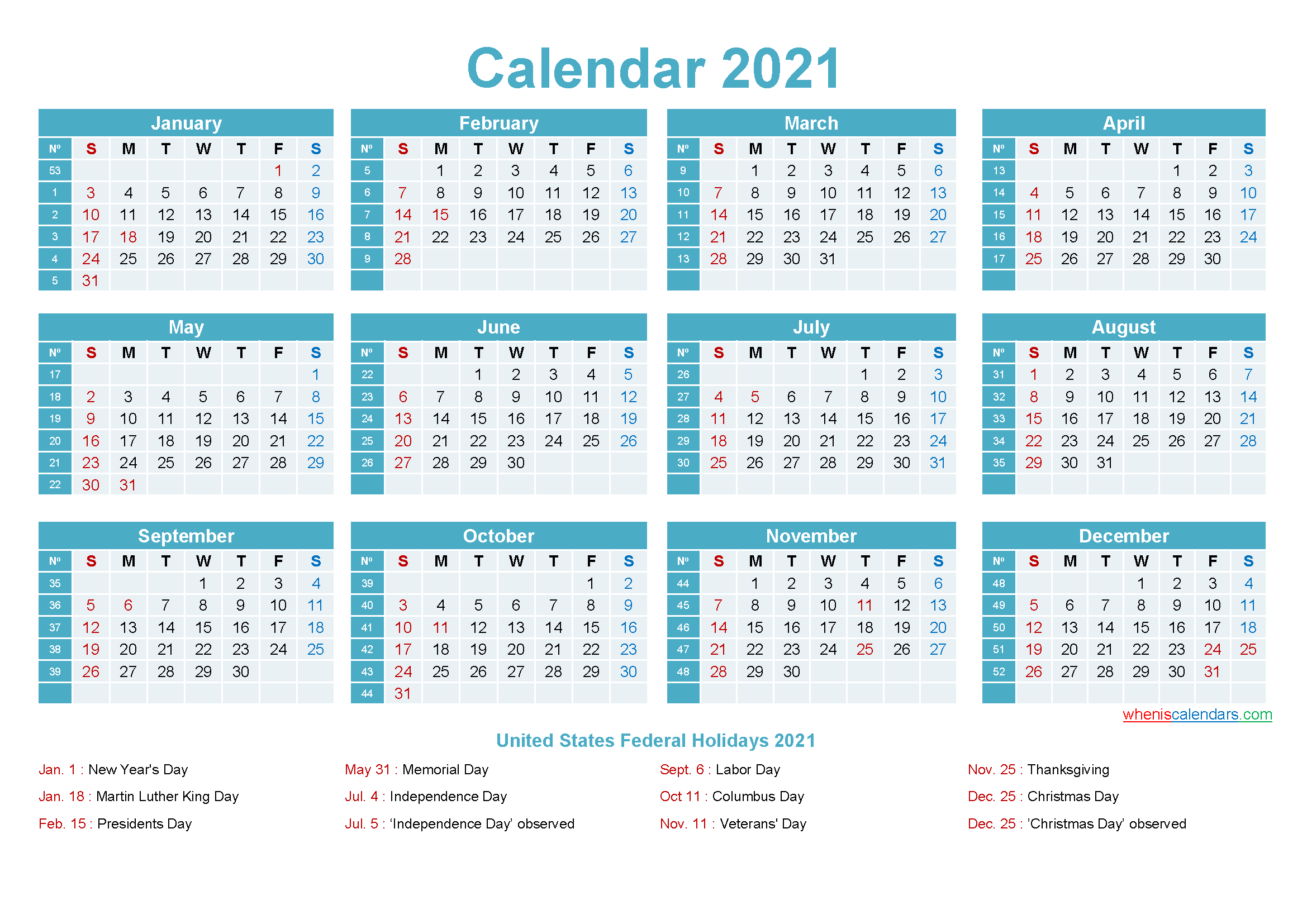 Download Printable And Editable Calendar 2021 Gif
