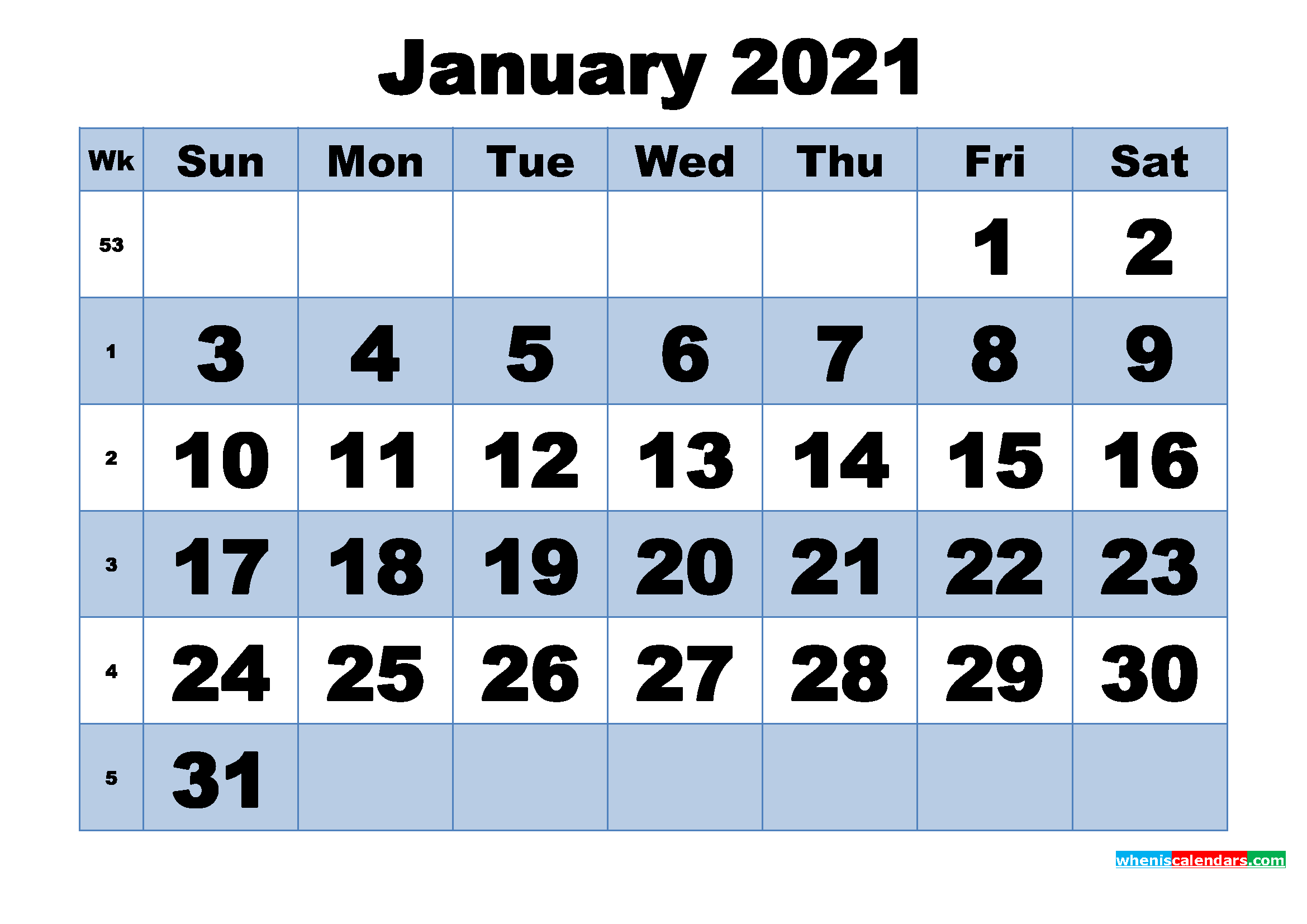 January 2021 Calendar Printable Free Monthly Collection Of January 2021 Photo Calendars With