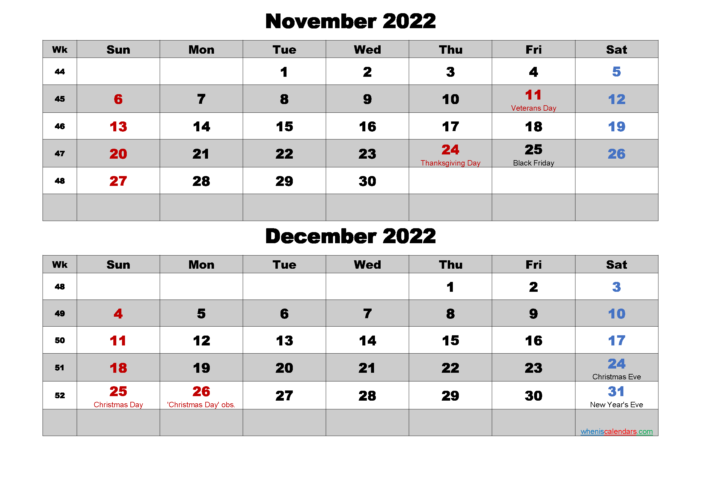 November 2022 Calendar Holidays December Calendar 2022 Images And 