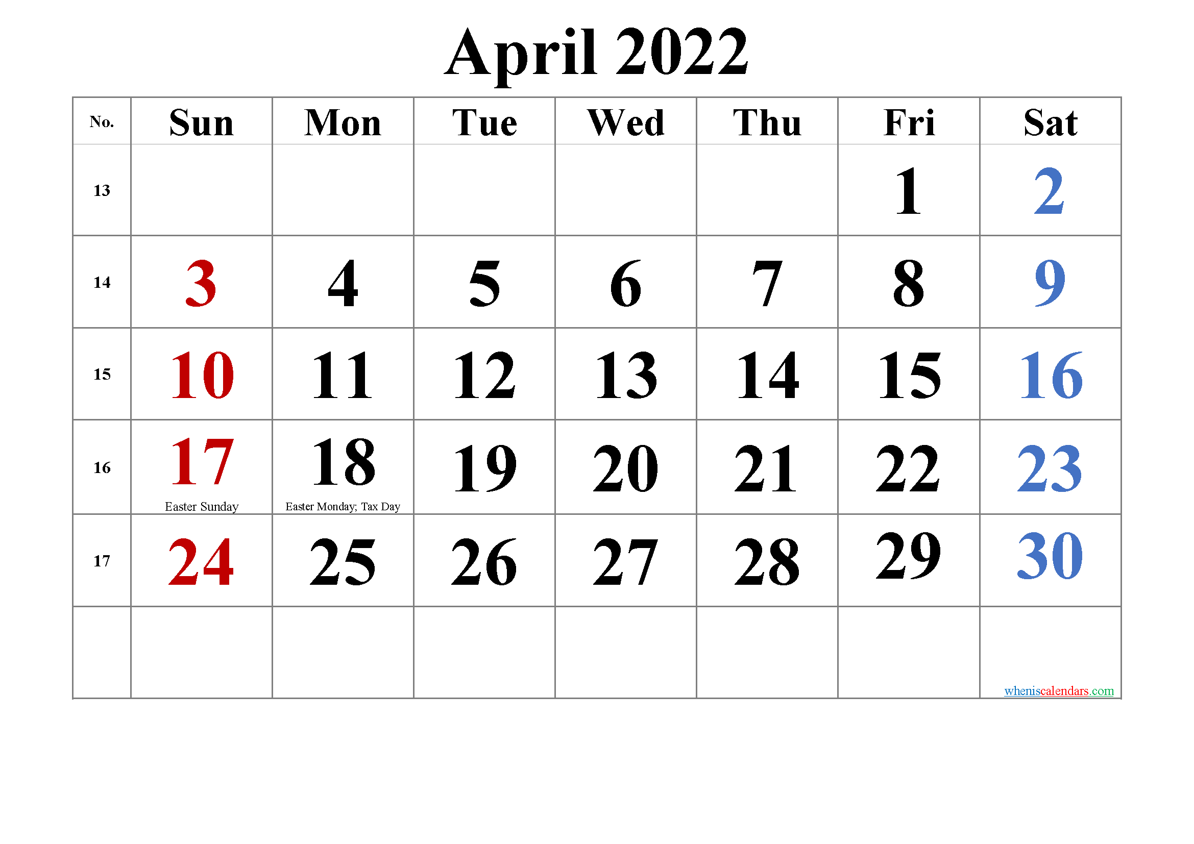 Free Printable April 2022 Calendars Wiki Calendar Printable April