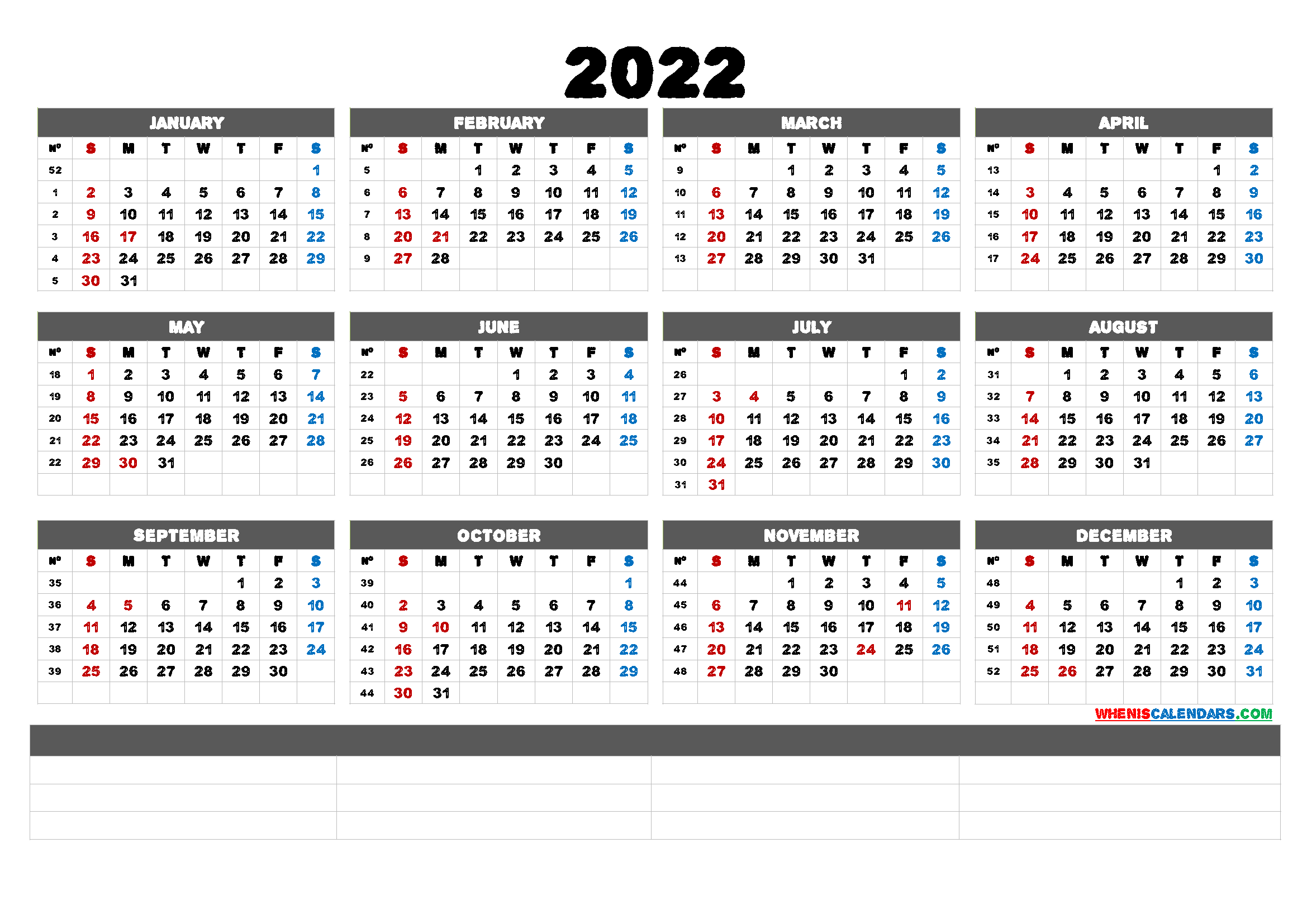 free-printable-2022-calendar-with-holidays-pdf-and-image-2022-united