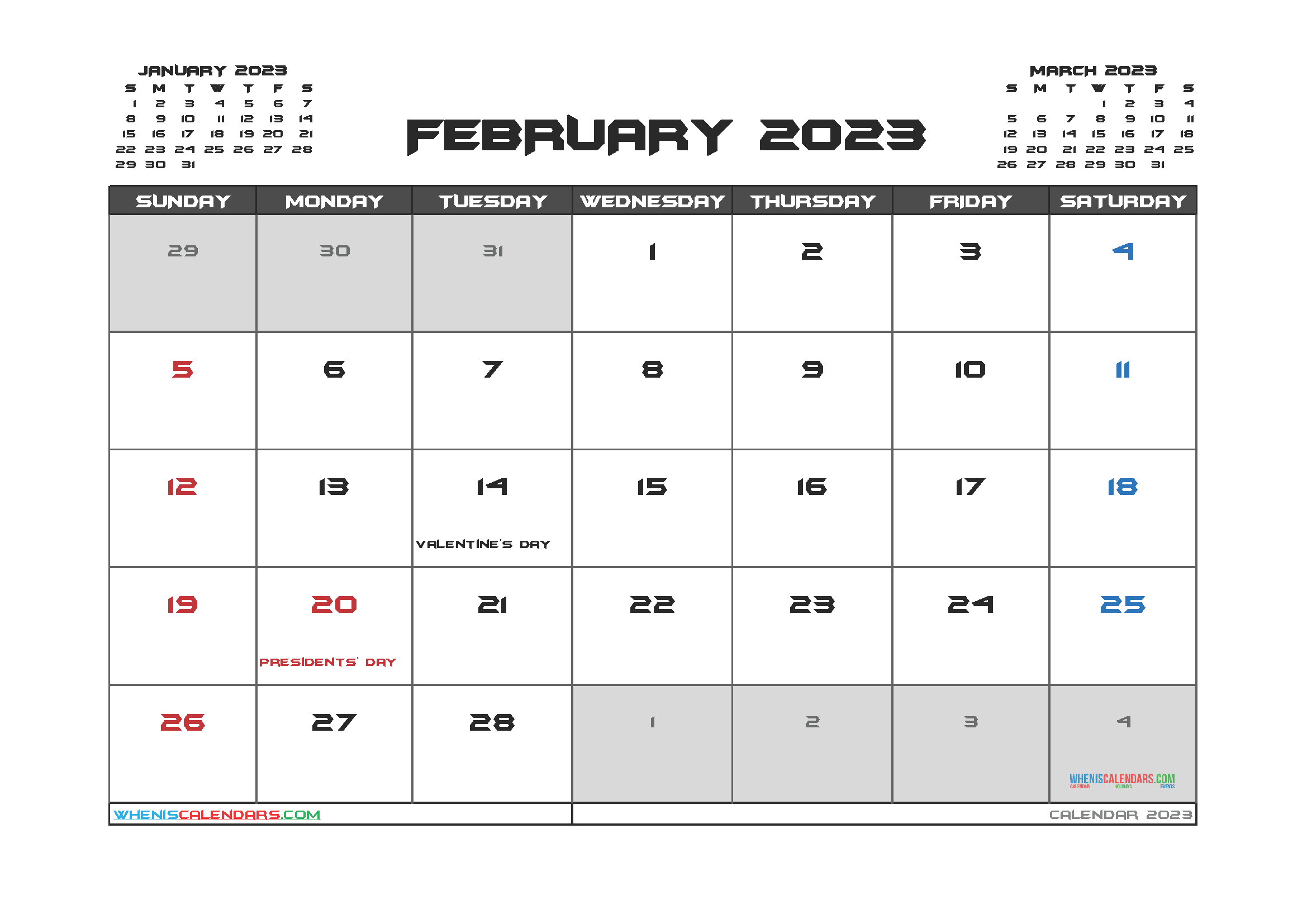 floral-february-2023-calendar-template-illustrator-word-psd-template