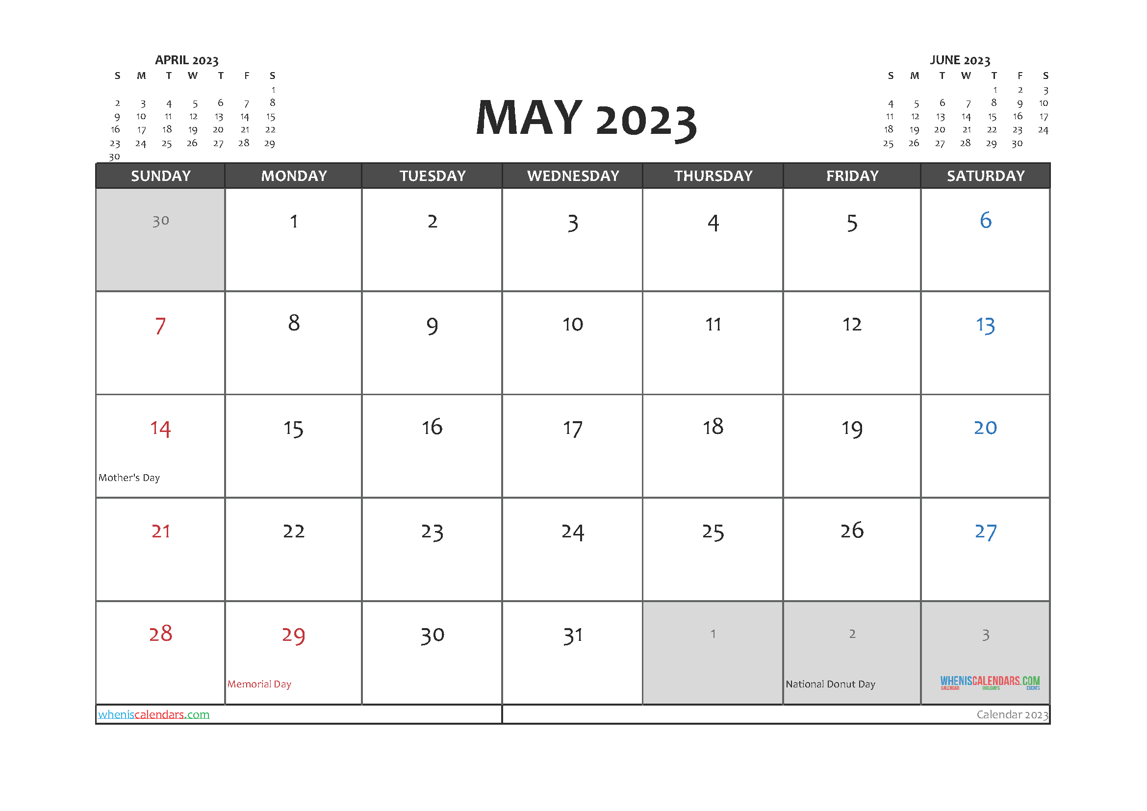 Printable May 2023 Calendar Free 12 Templates Free 2020 And 2021 Calendar Printable Monthly 