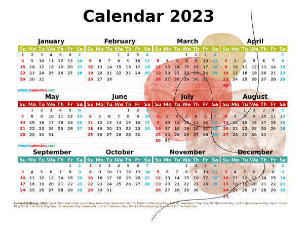 Free Printable 2023 Calendar With Holidays Philippines - Printable ...
