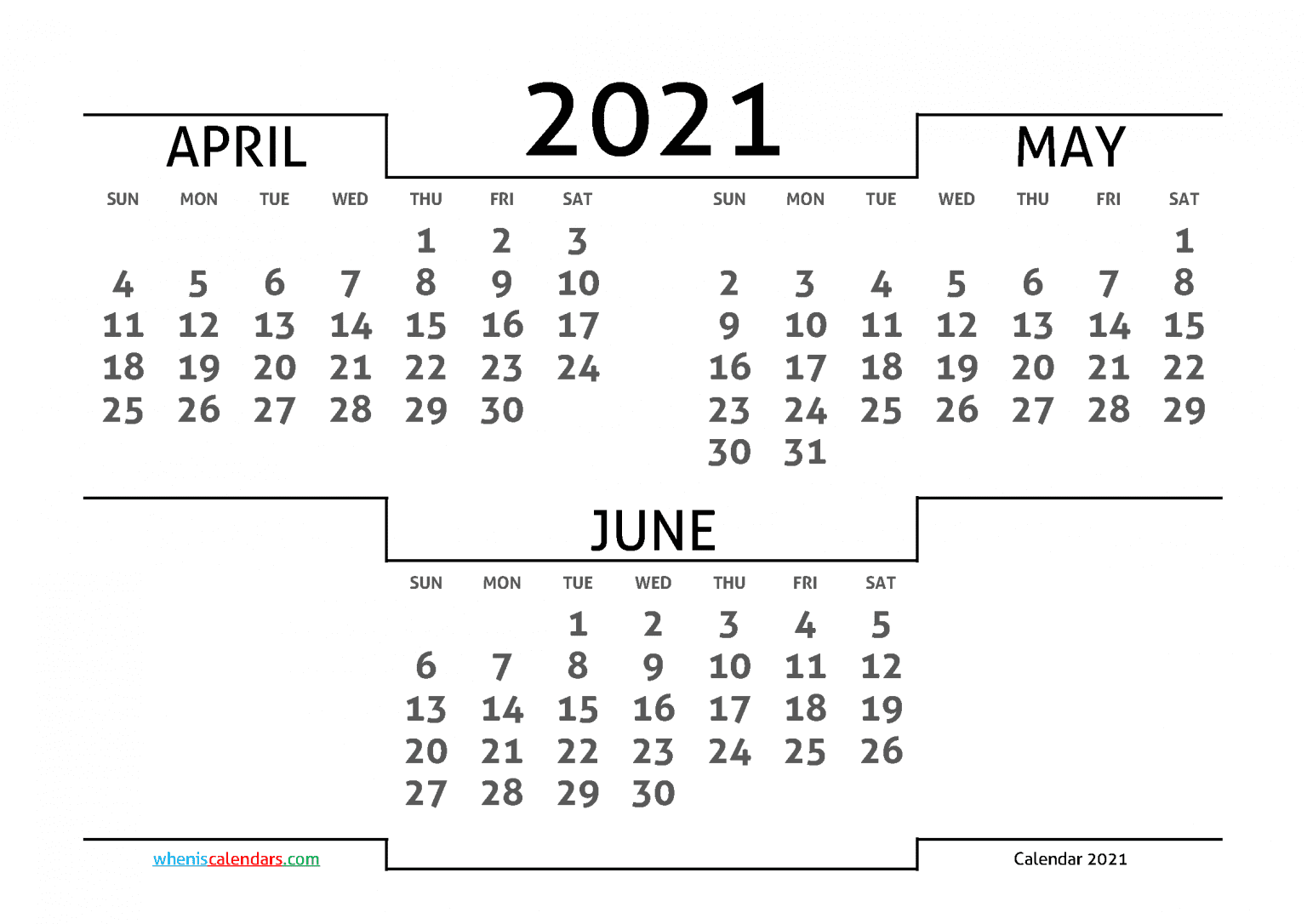 March April May June 2024 Calendar Printable Pdf