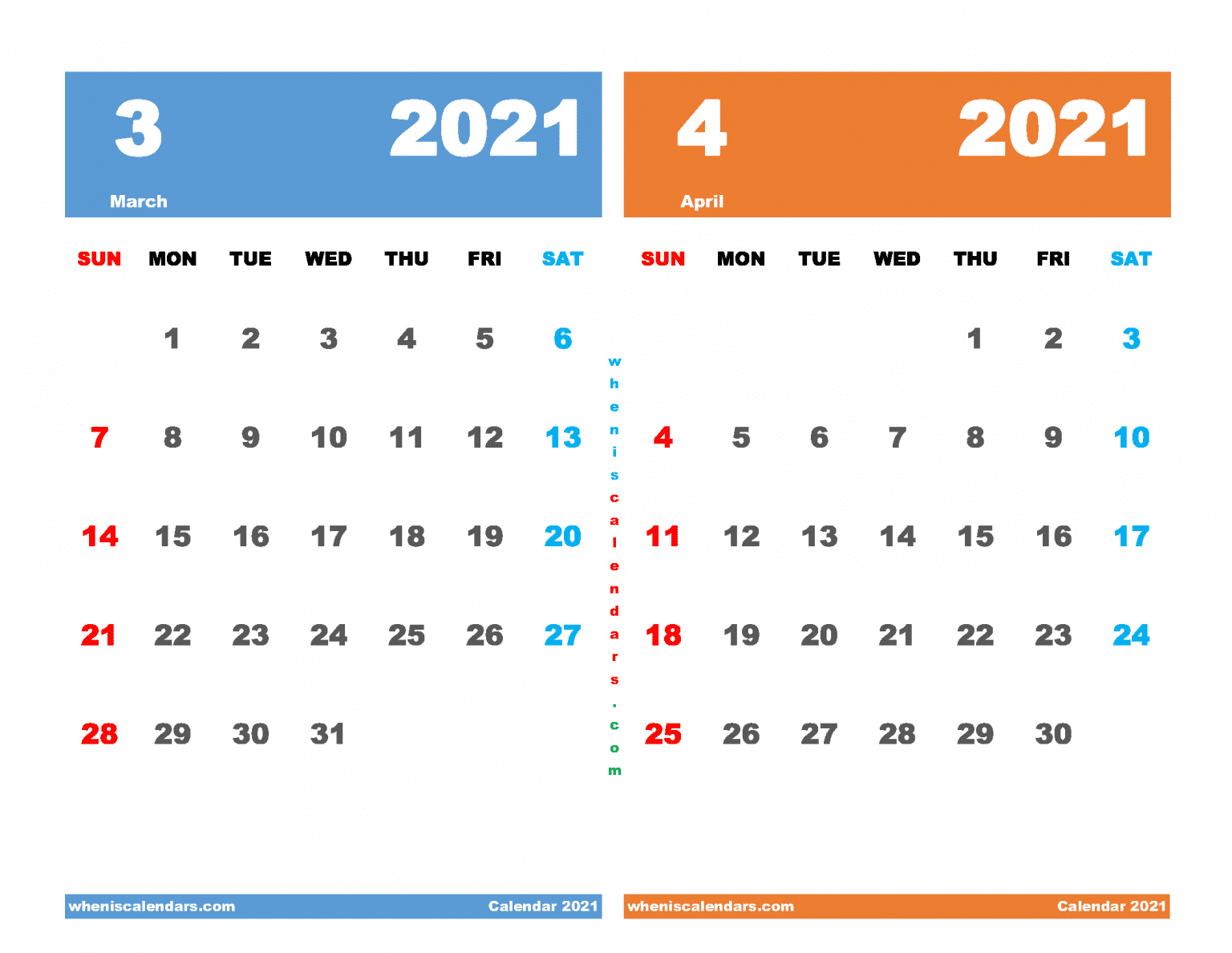 calendar-for-march-and-april-2021