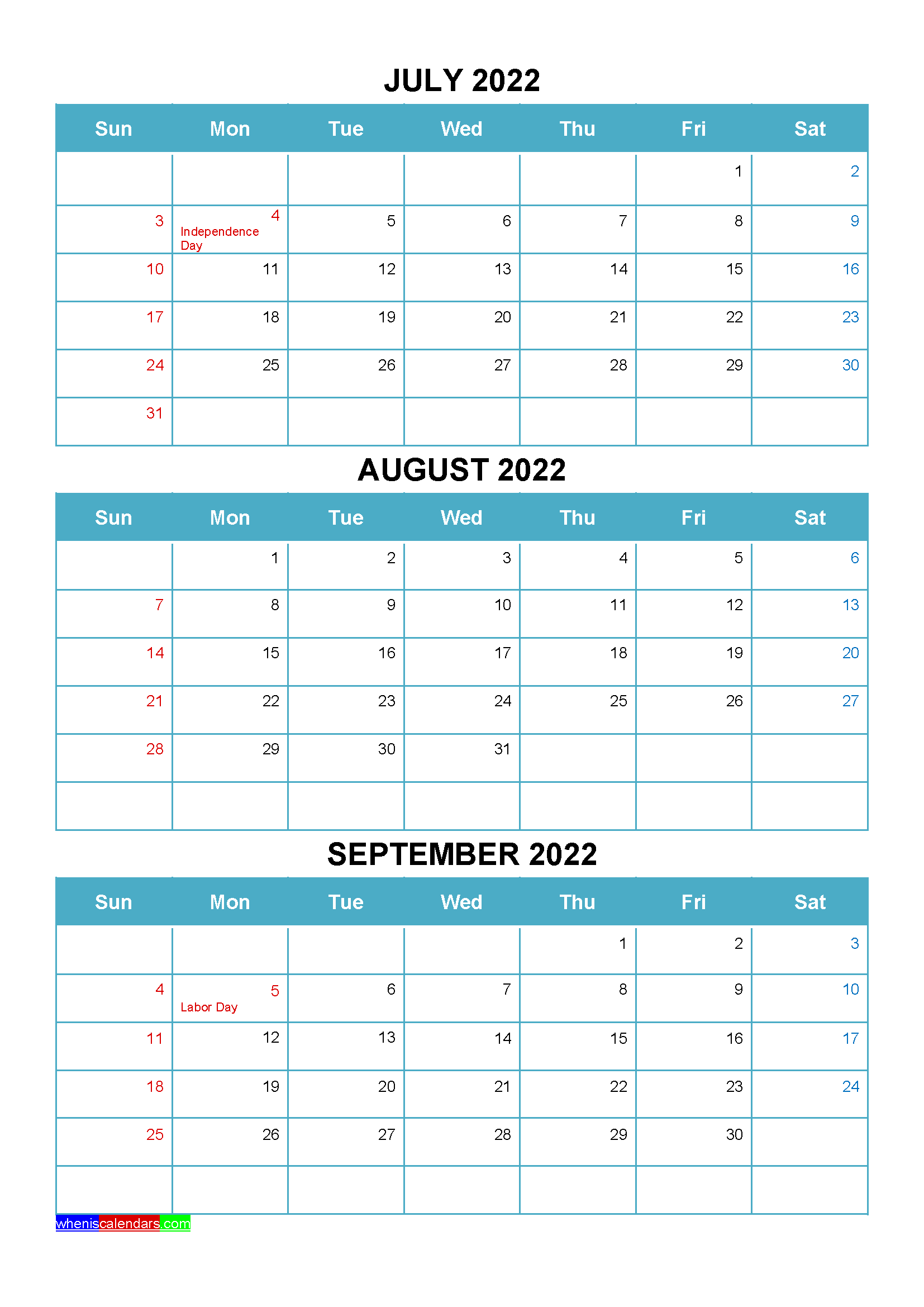 Free Printable 3 Month Calendar 2022 Printable Word Searches