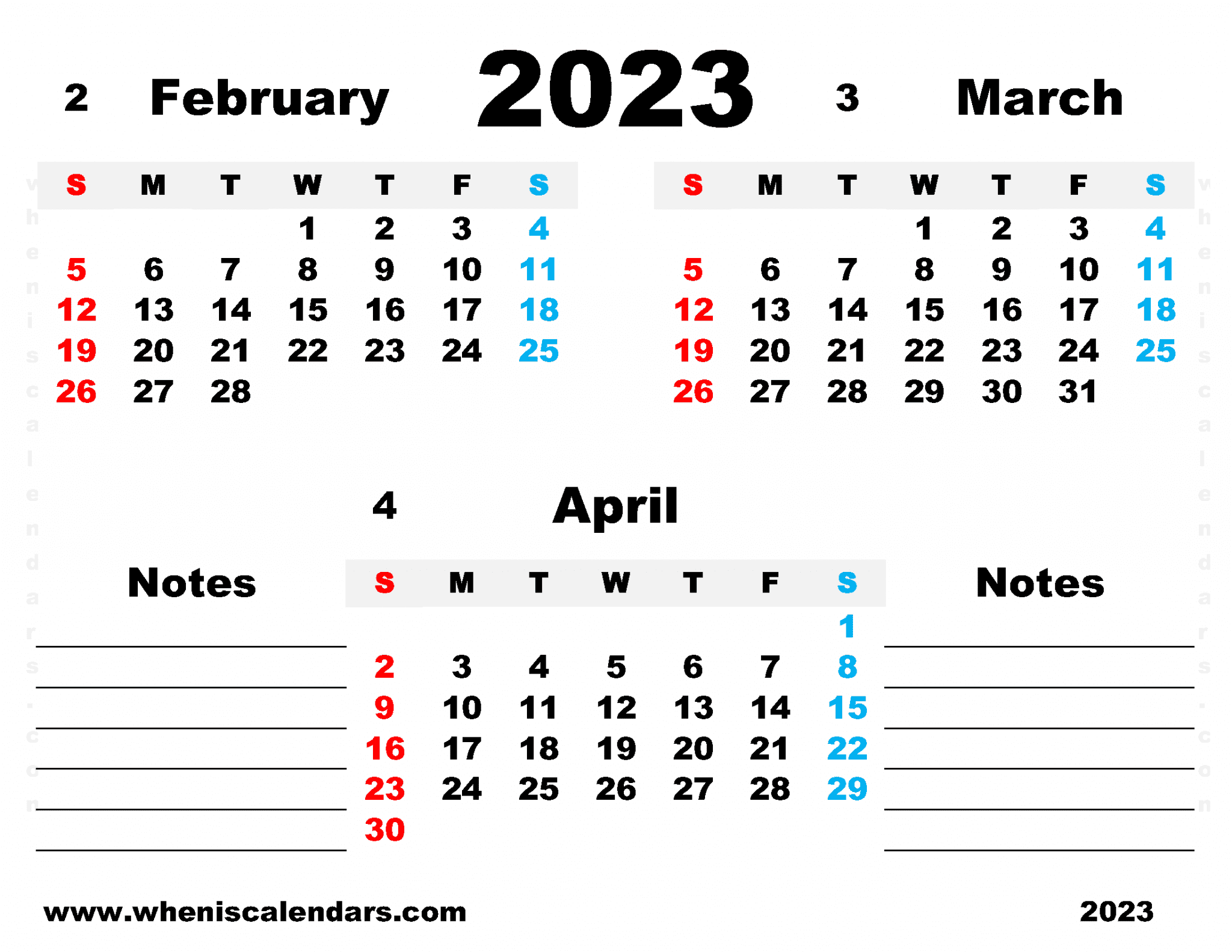 Free 2023 Quarterly Calendar Printable In Variety Formats