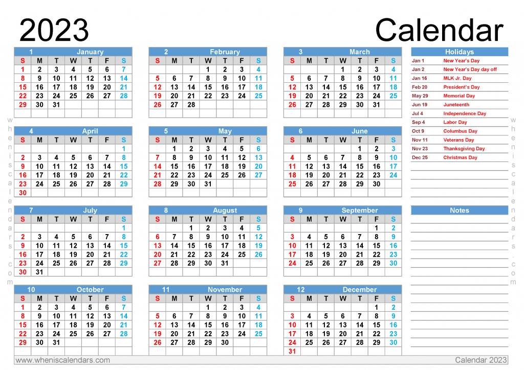 download-2023-yearly-calendar-with-holidays-pdf-a3-landscape