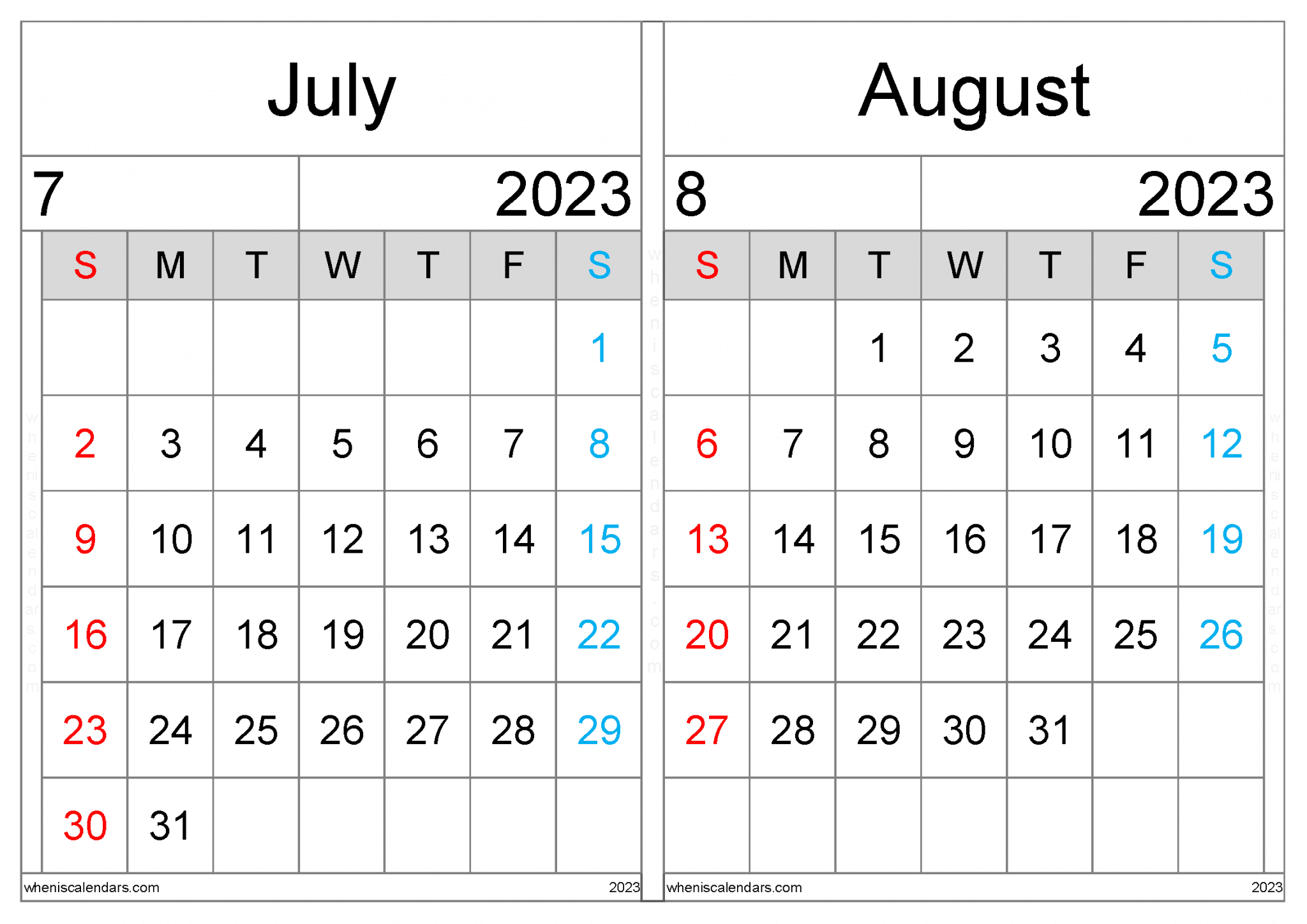 june-july-2023-calendar-printable-notes-pdf-vertical-landscape-format-august-2023-through-june
