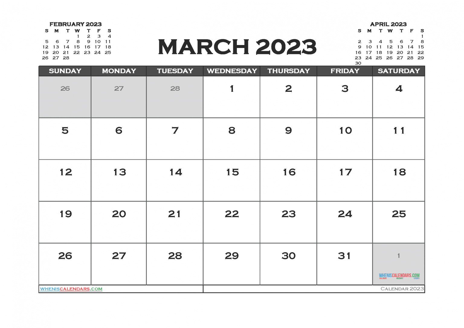 free-printable-2023-calendar-march-pdf-and-image