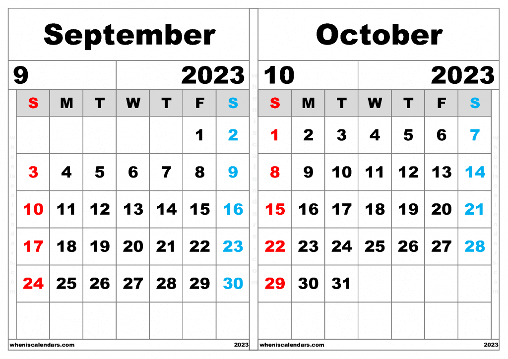 Calendar September 2023 PNG Transparent Images Free Download