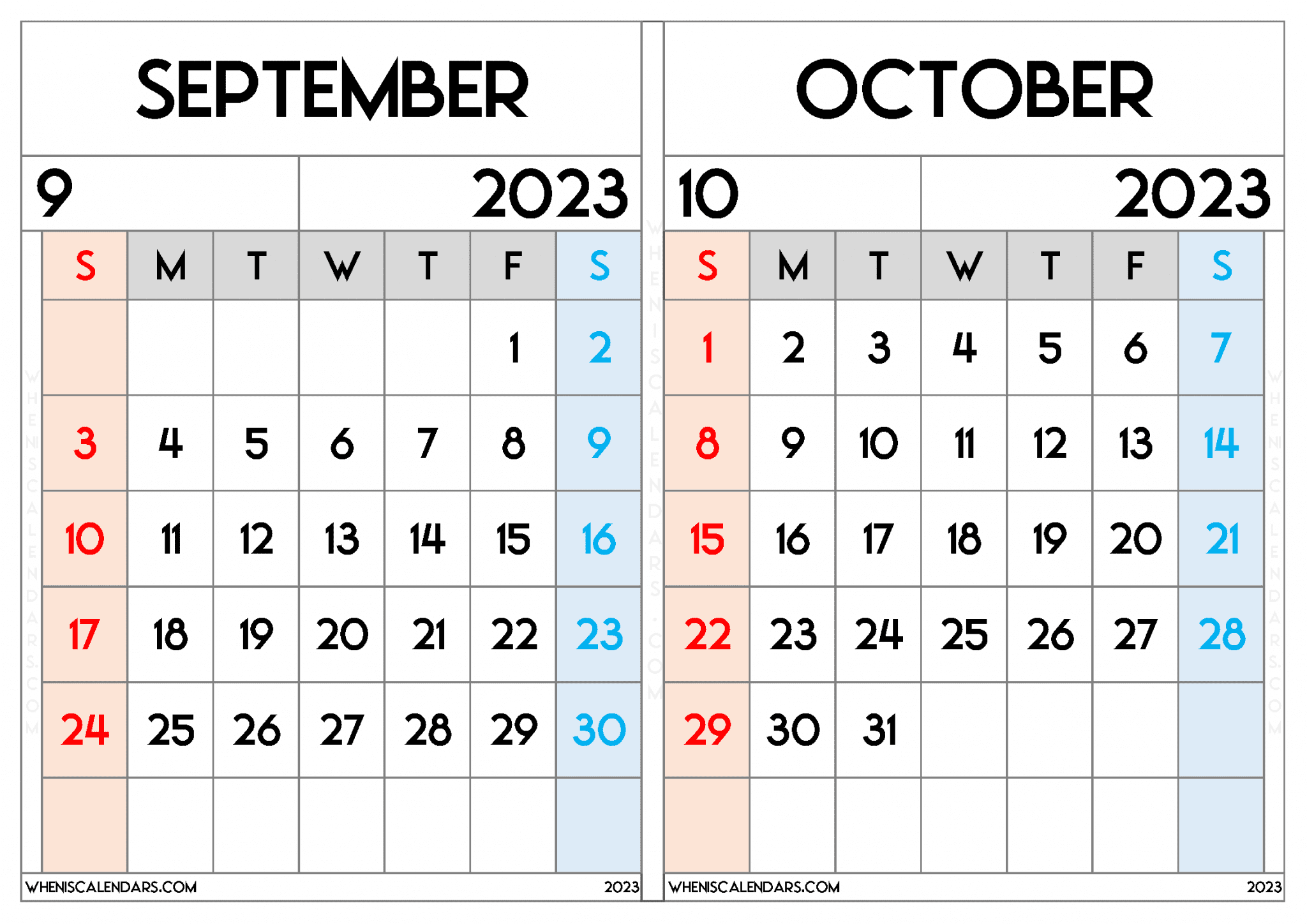 2023-two-month-calendar-printable