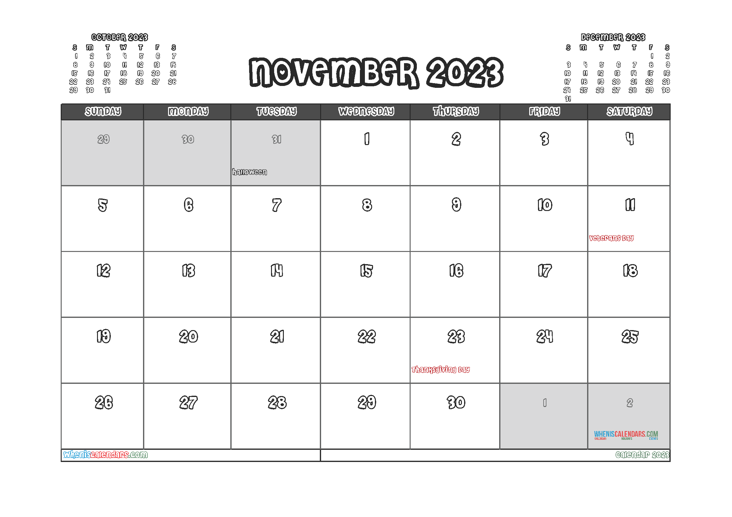 Download monthly planner pdf 2023 A4 23O405