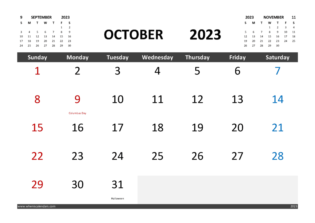 free-october-2023-calendar-template-with-holidays