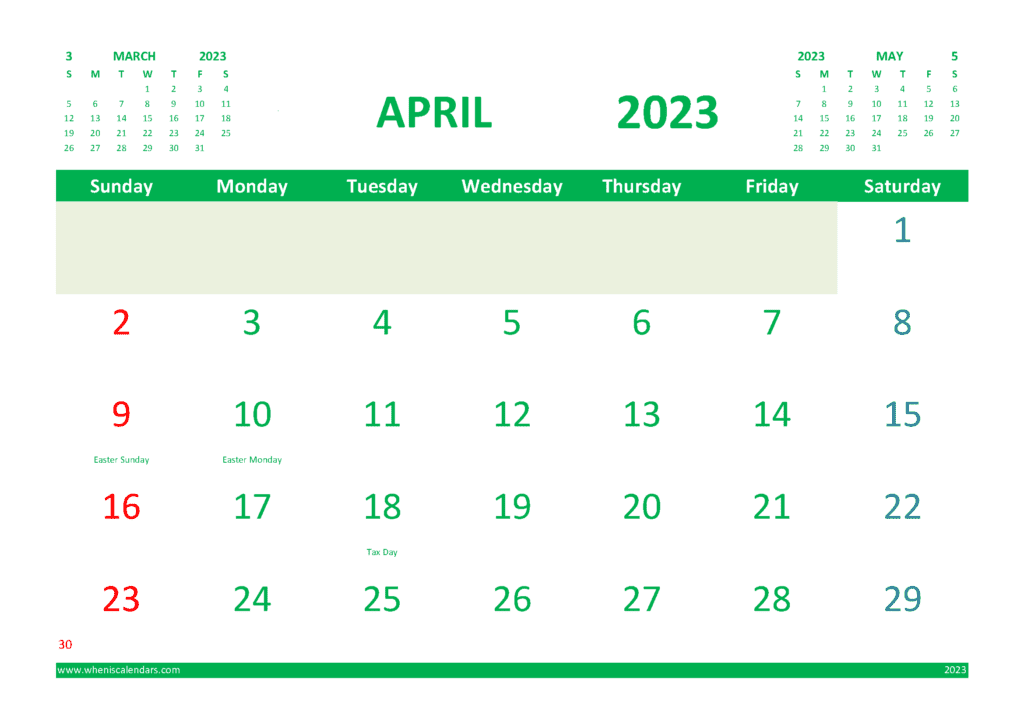 free-april-calendar-2023-printable-with-holidays