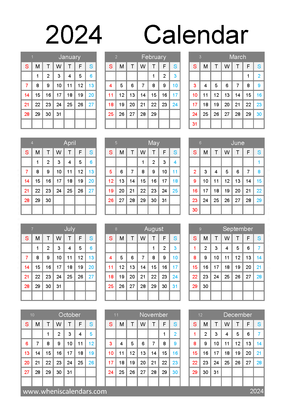 Download 2024 Calendar Planner Printable A5 O24Y332