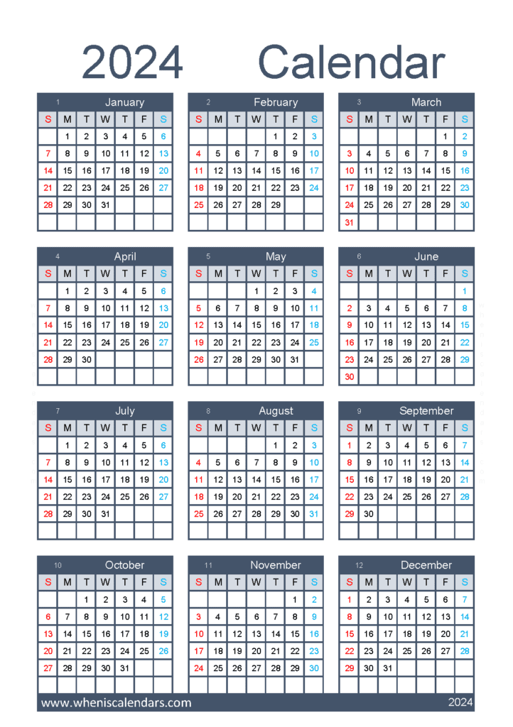 Download Printable Weekly Calendar 2024 A5 Vertical (O4Y168)
