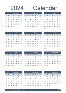 Free Printable Yearly Calendar 2023 And 2024