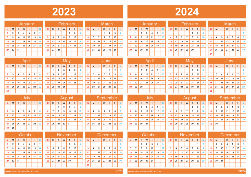 Printable Calendar 2023 2024 34Y11