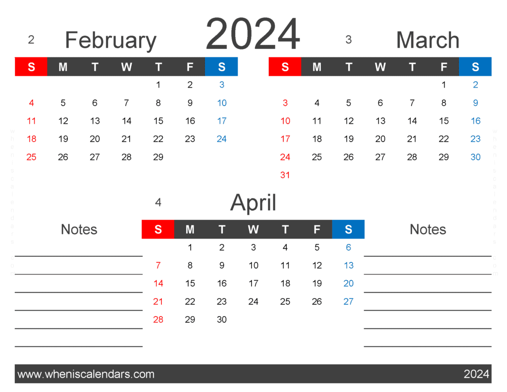 Download Calendar 2024 Feb Mar Apr FMA423