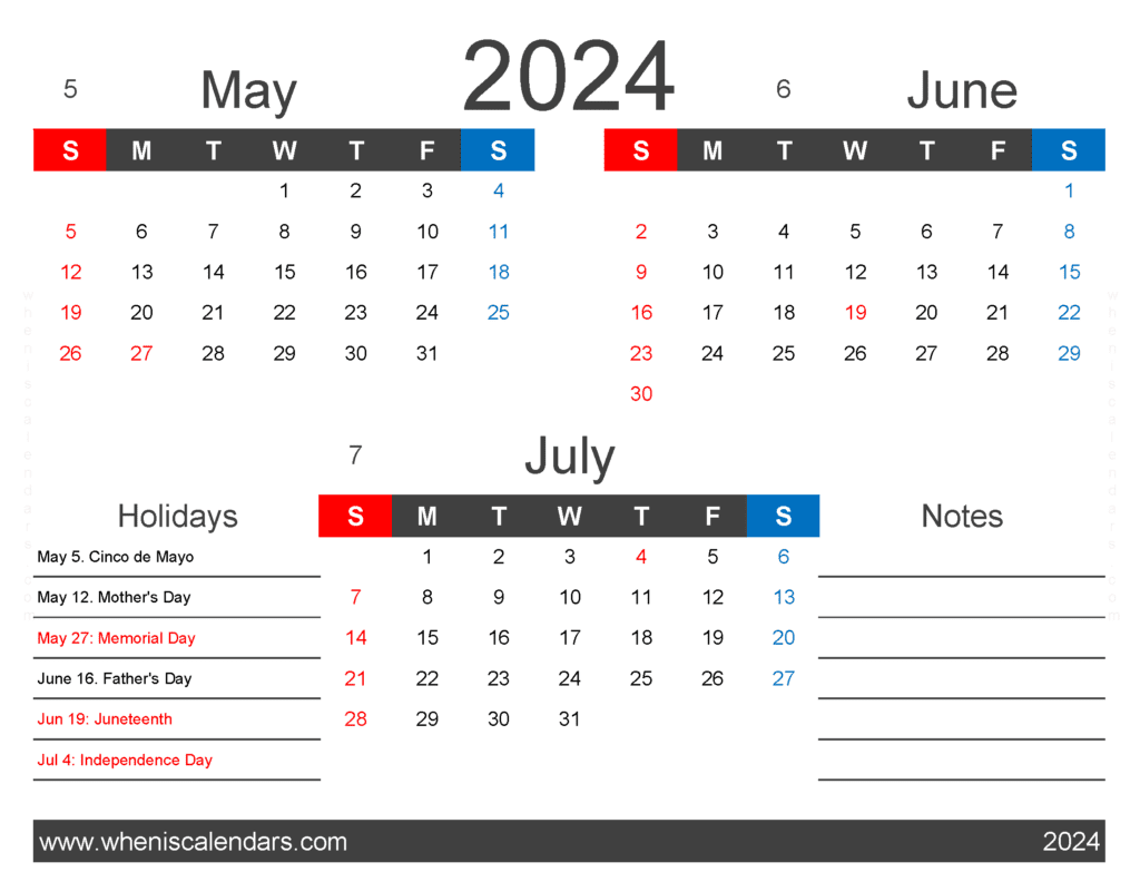 Download May June July 2024 Calendar MJJ403