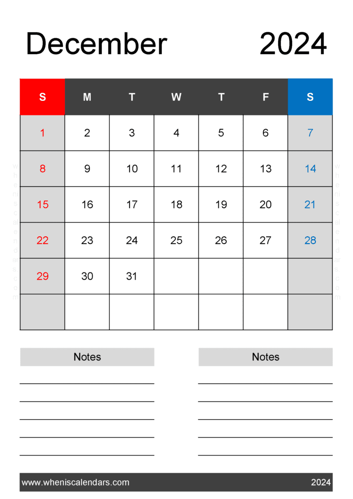 Free Printable Calendar 2024 December Monthly Calendar