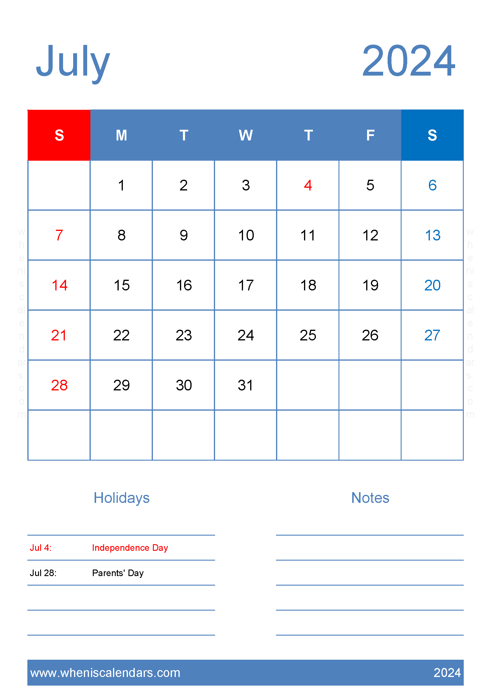 July 2024 Calendar Printable Pdf Free Monthly Calendar