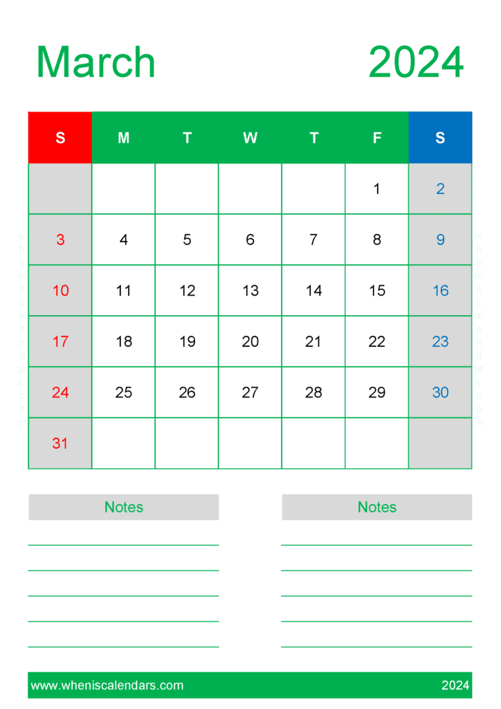 March 2024 Printable Calendars M34230