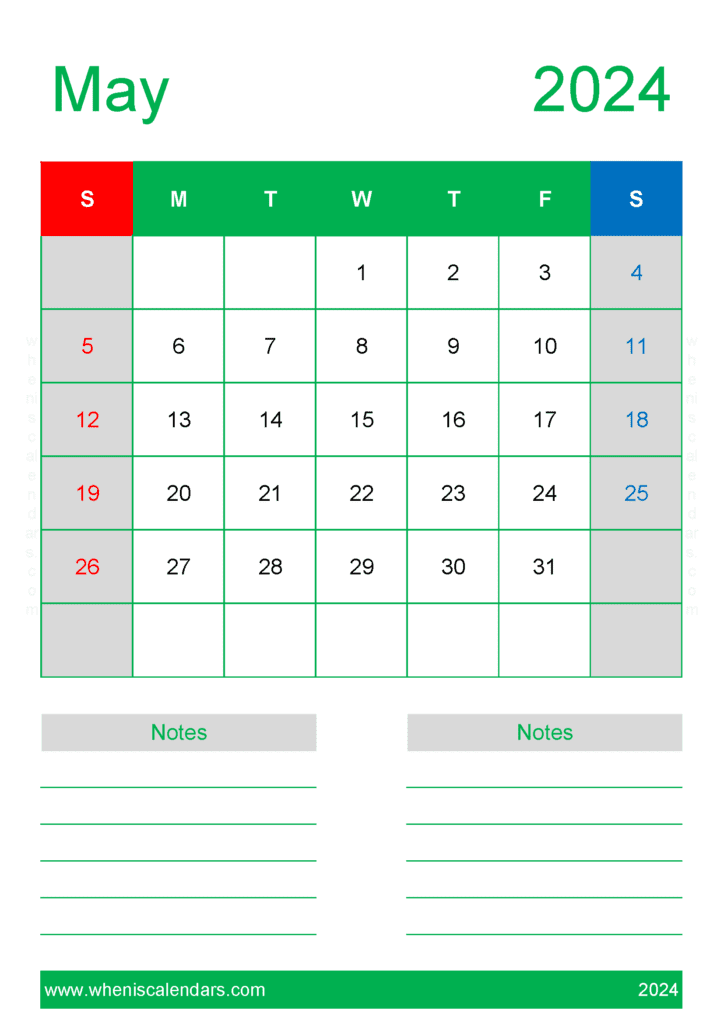 May 2024 Printable Calendars M54230