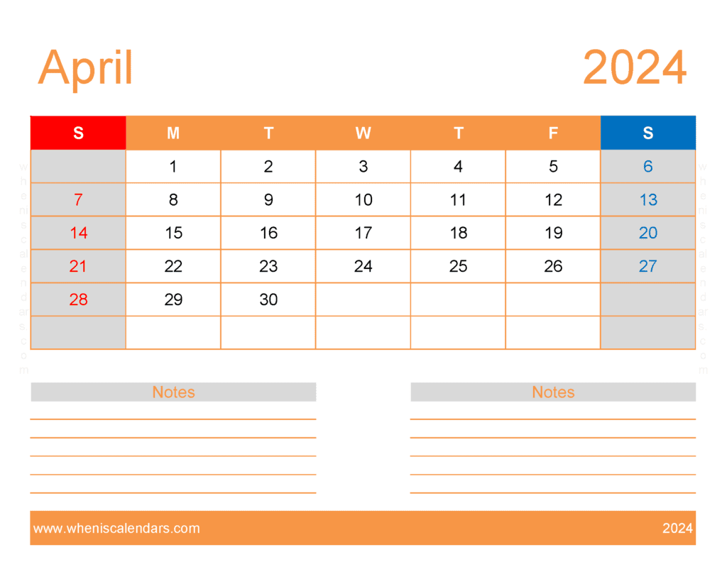 Free Printable Monthly Calendar Apr 2024 A44254