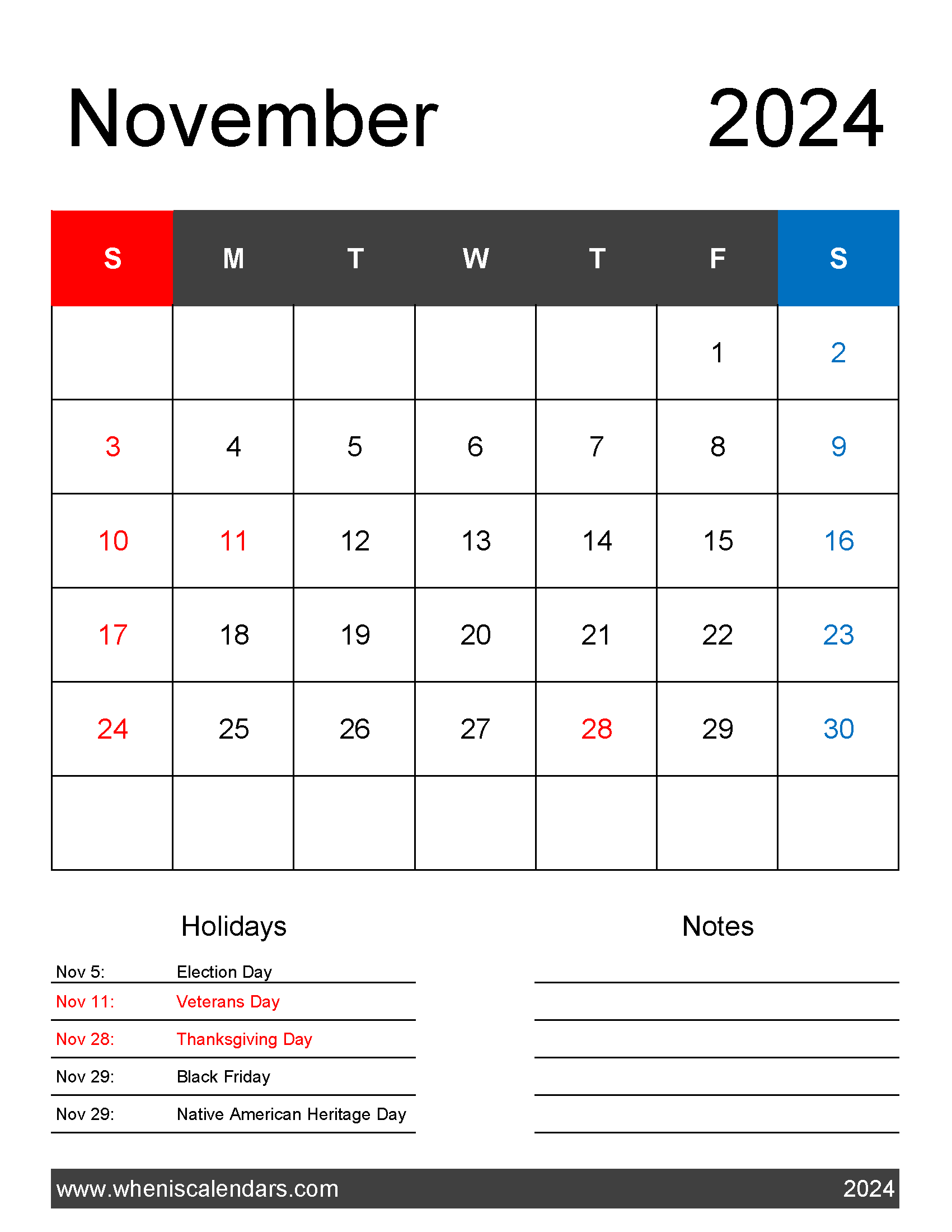 2024 Monthly Calendar Template PDF