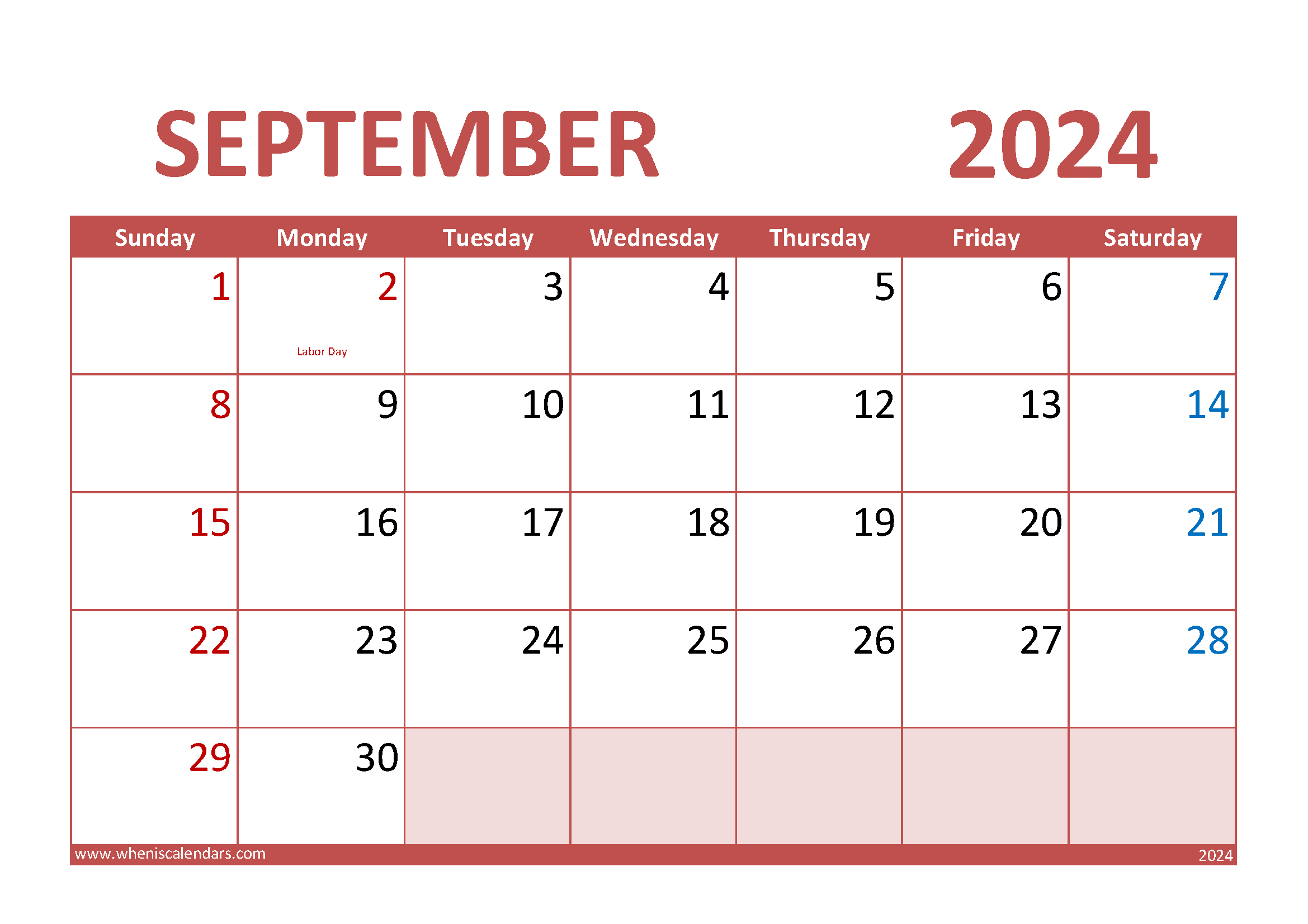 Special Days In September 2024 Monthly Calendar