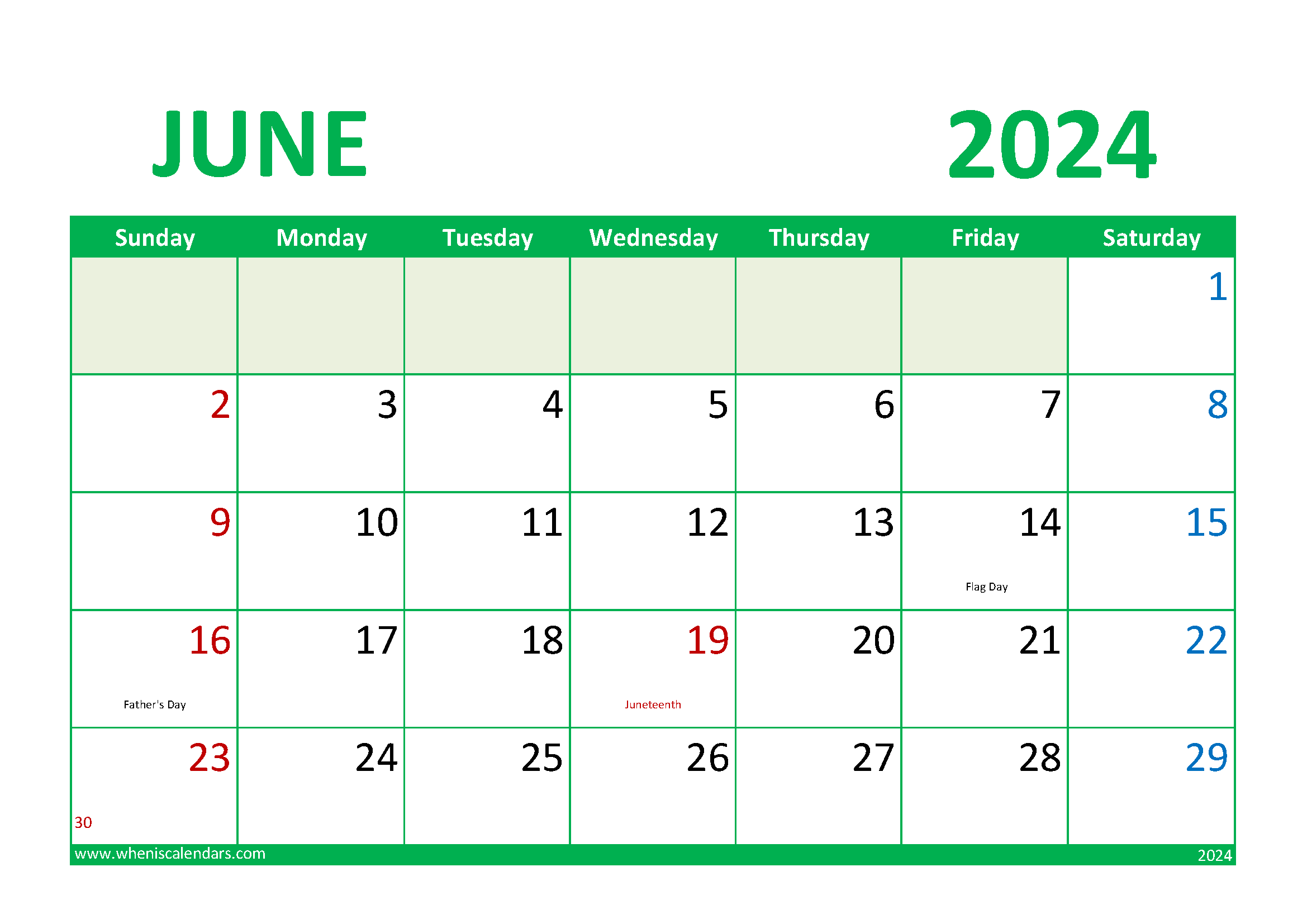 Free Printable June 2024 Calendars Monthly Calendar