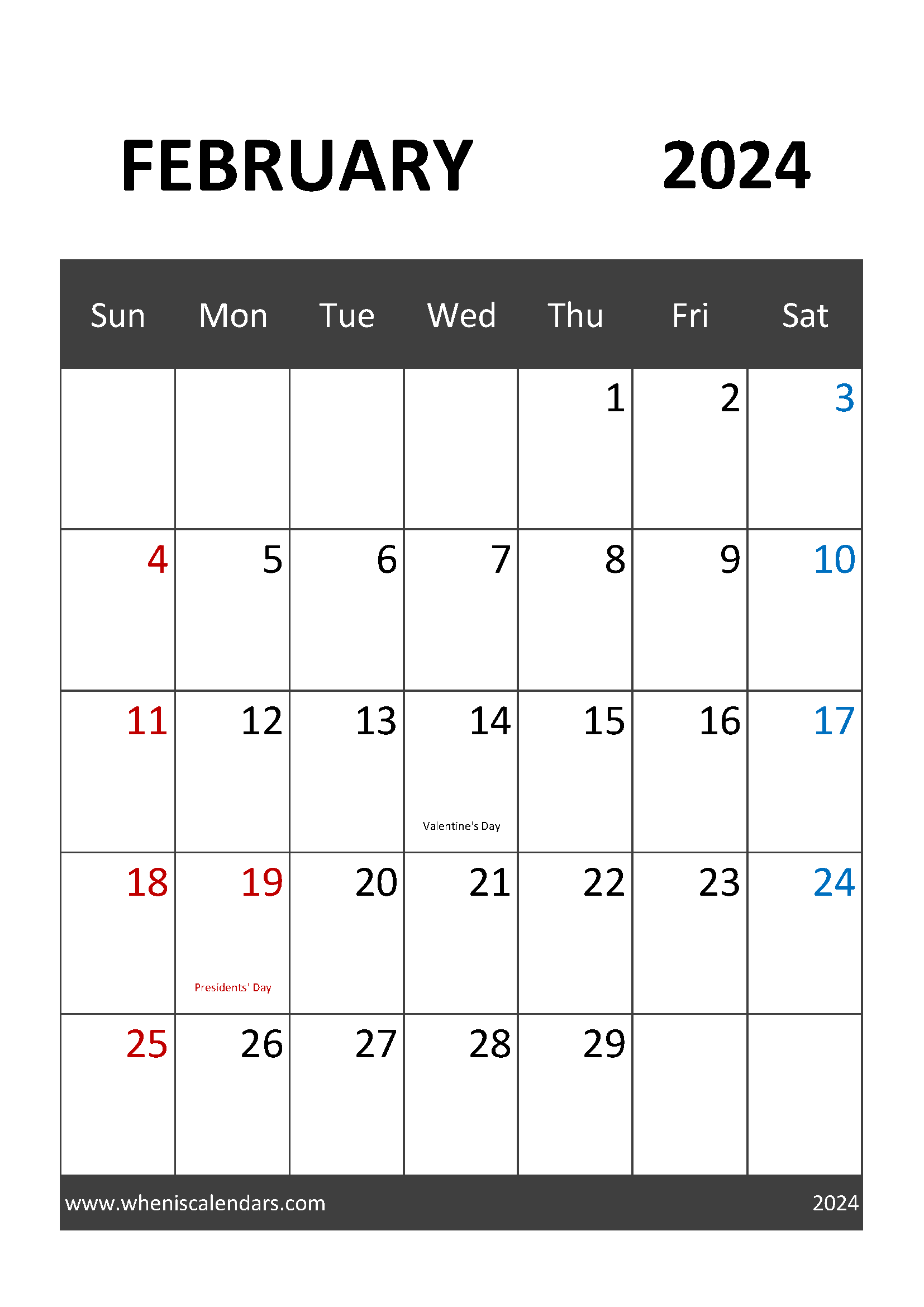 Print 2024 Monthly Calendar