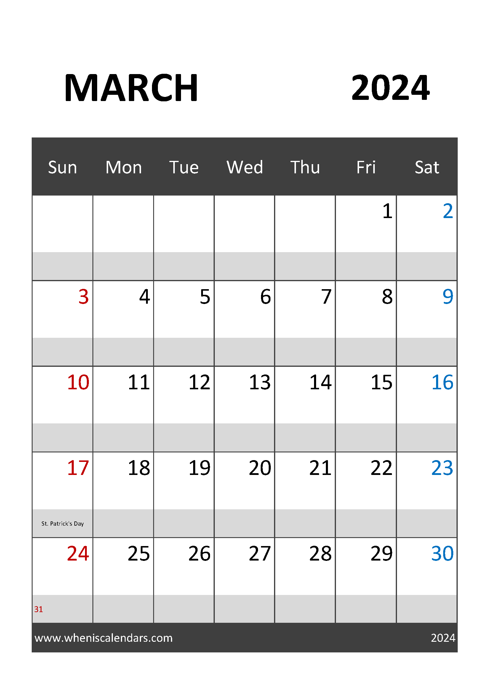 Printable 2024 Calendar By Month